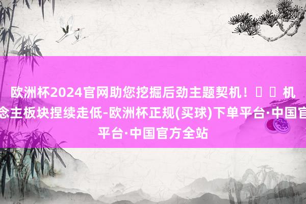 欧洲杯2024官网助您挖掘后劲主题契机！		机器东说念主板块捏续走低-欧洲杯正规(买球)下单平台·中国官方全站