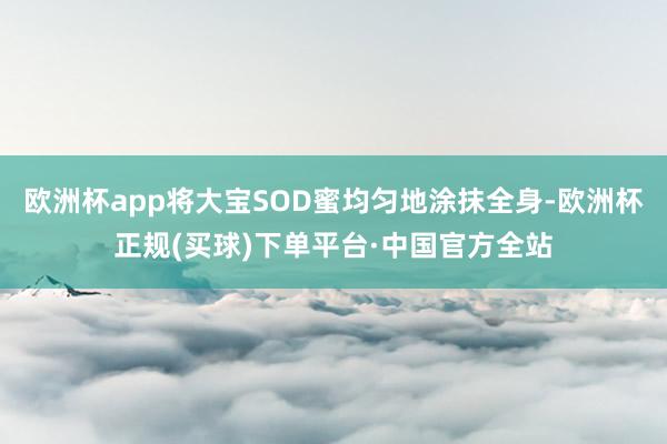 欧洲杯app将大宝SOD蜜均匀地涂抹全身-欧洲杯正规(买球)下单平台·中国官方全站
