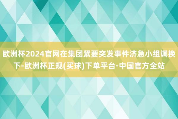 欧洲杯2024官网在集团紧要突发事件济急小组调换下-欧洲杯正规(买球)下单平台·中国官方全站
