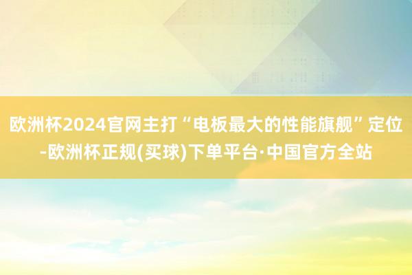 欧洲杯2024官网主打“电板最大的性能旗舰”定位-欧洲杯正规(买球)下单平台·中国官方全站