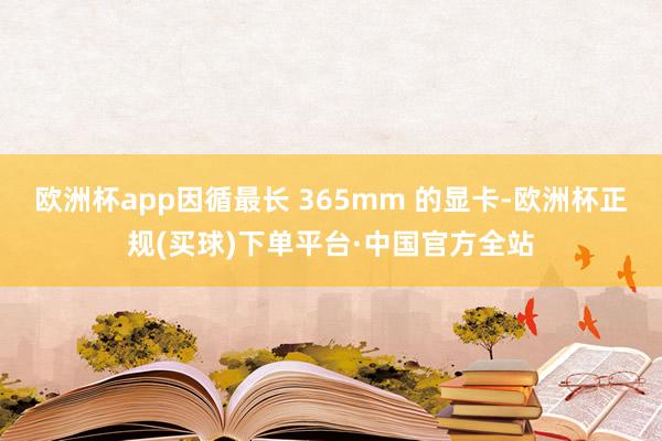 欧洲杯app因循最长 365mm 的显卡-欧洲杯正规(买球)下单平台·中国官方全站